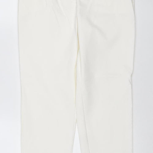 Marks and Spencer Women’s Ivory Slim Fit Stretch Trousers Size 12
