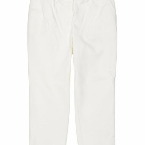 Marks and Spencer Women’s Ivory Slim Fit Stretch Trousers Size 12