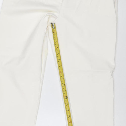 Marks and Spencer Women’s Ivory Slim Fit Stretch Trousers Size 12