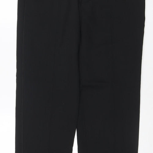 Marks and Spencer Men's Black Wool Blend Regular Fit Dress Pants 34W 31L