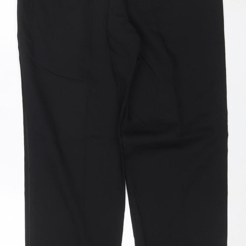 Marks and Spencer Men's Black Wool Blend Regular Fit Dress Pants 34W 31L
