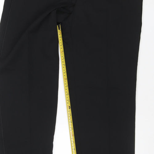 Marks and Spencer Men's Black Wool Blend Regular Fit Dress Pants 34W 31L