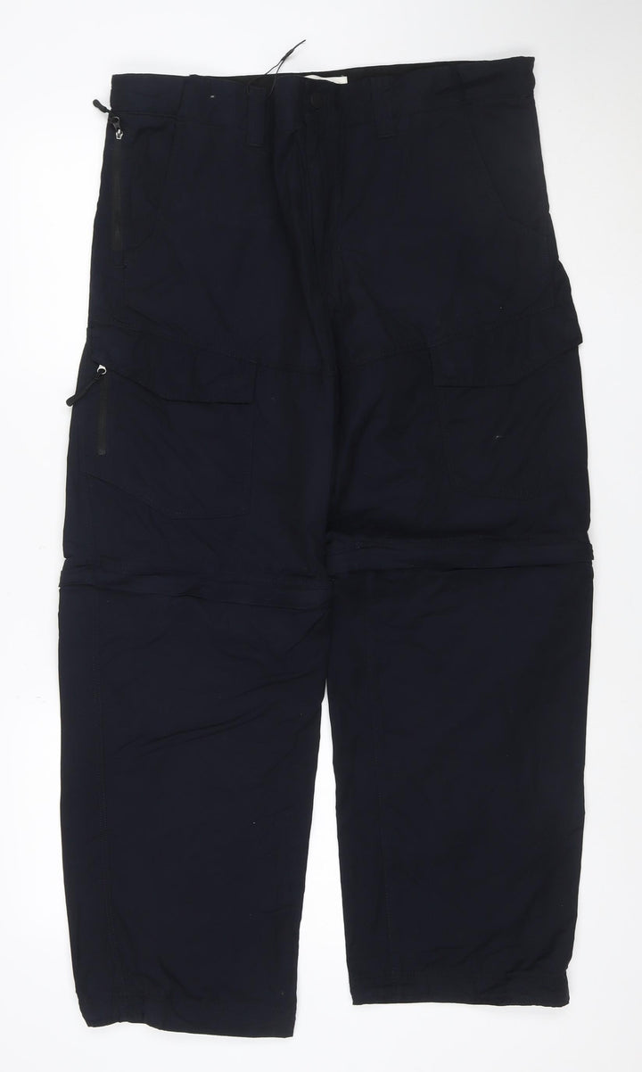 Marks and Spencer Men’s Black 36 Regular Cargo Convertible Trousers