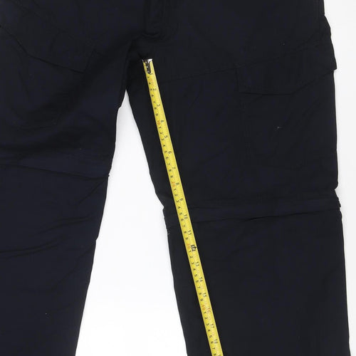 Marks and Spencer Men’s Black 36 Regular Cargo Convertible Trousers