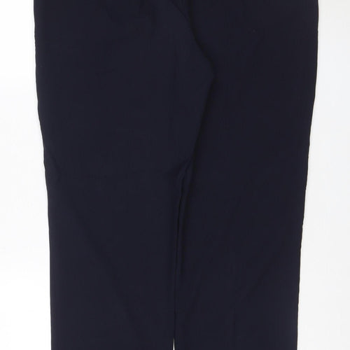 Marks and Spencer Mens Navy Regular Fit Dress Trousers 40W 31L