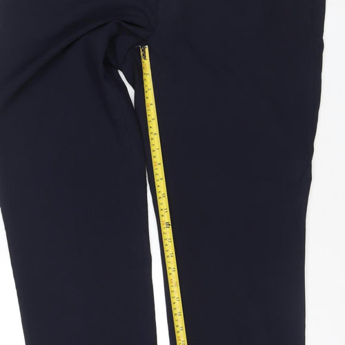 Marks and Spencer Mens Navy Regular Fit Dress Trousers 40W 31L