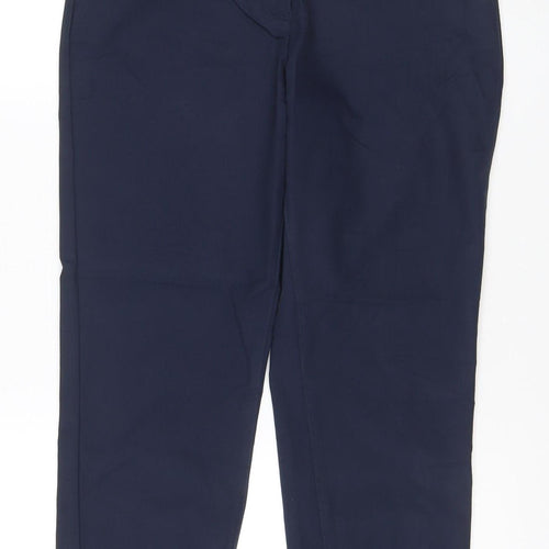Marks and Spencer Women Navy Blue Size 12 Straight Chino Trousers