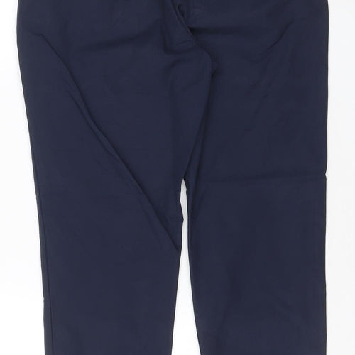 Marks and Spencer Women Navy Blue Size 12 Straight Chino Trousers