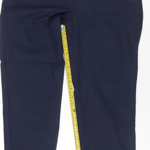 Marks and Spencer Women Navy Blue Size 12 Straight Chino Trousers