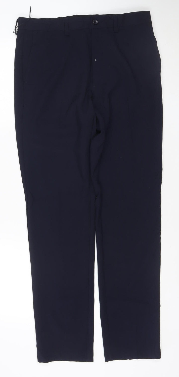 Marks and Spencer Men's Blue Skinny Dress Trousers 32x33