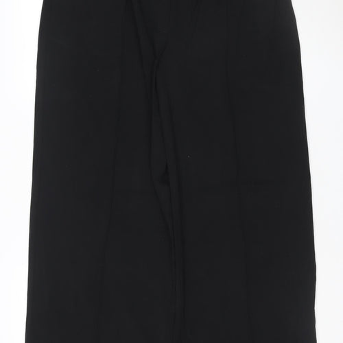 Marks and Spencer Womens Black Size 14 Wide-Leg Trousers