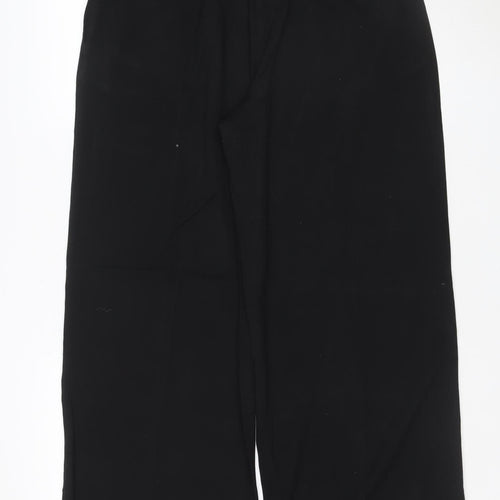 Marks and Spencer Womens Black Size 14 Wide-Leg Trousers
