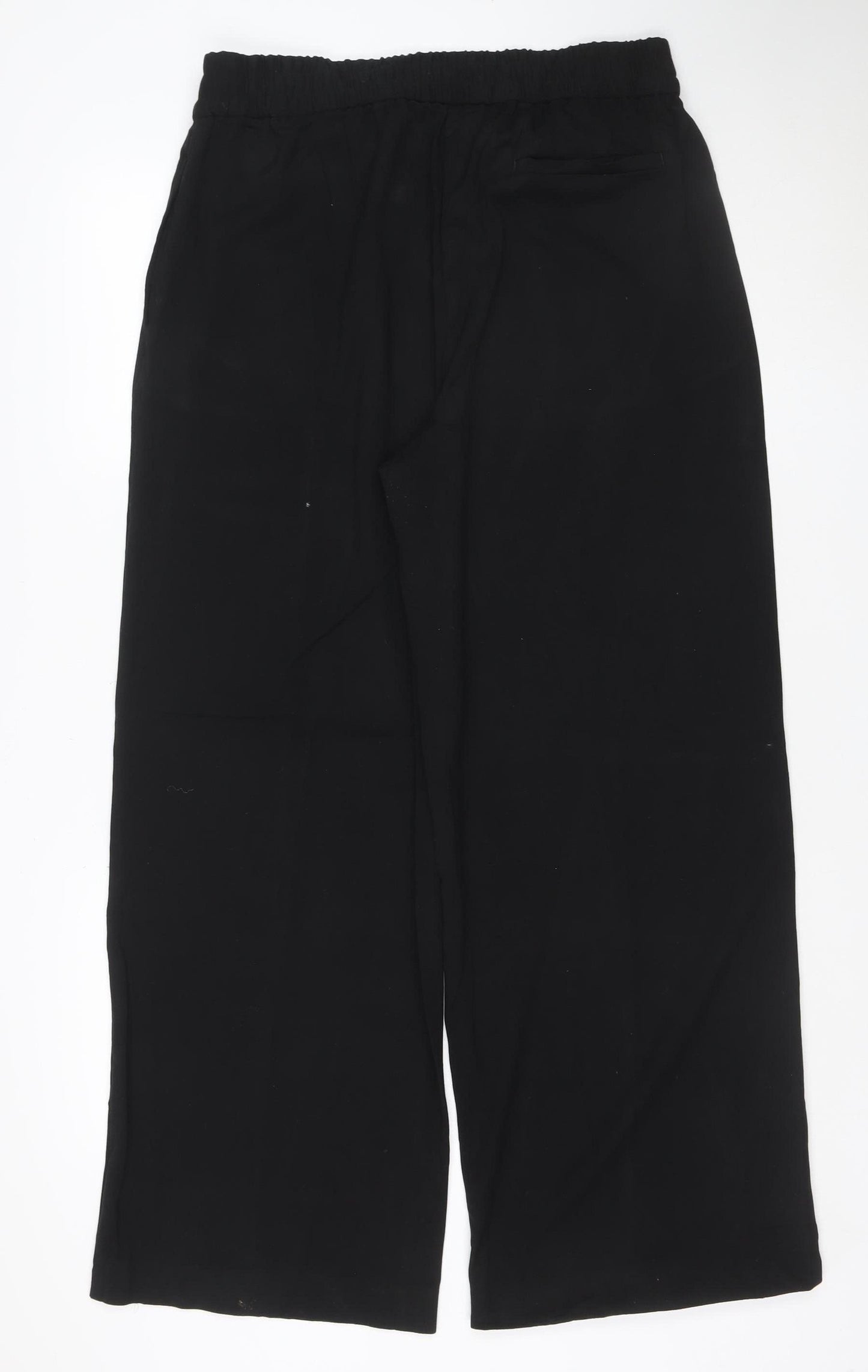 Marks and Spencer Womens Black Size 14 Wide-Leg Trousers