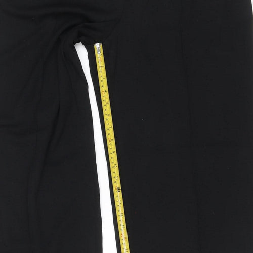 Marks and Spencer Womens Black Size 14 Wide-Leg Trousers