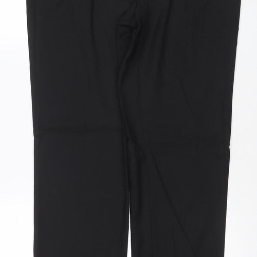 Marks and Spencer Men's Black Slim Fit Dress Trousers 34x33
