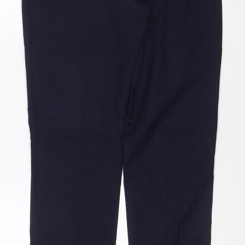 Marks and Spencer Men's Blue Slim Fit Wool Dress Trousers 30/33