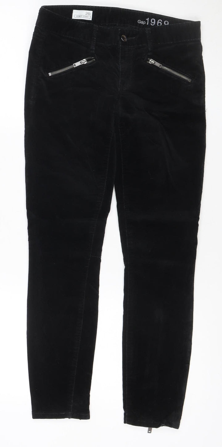 Gap 1969 Always Skinny Black Velvet Jegging Women's Size 26