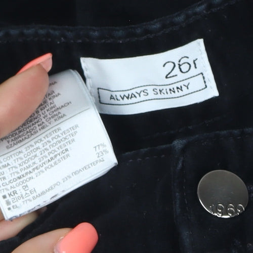 Gap 1969 Always Skinny Black Velvet Jegging Women's Size 26
