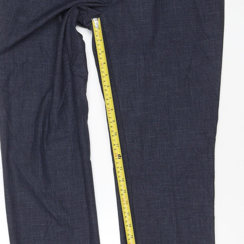 Marks and Spencer Men’s Blue Slim Fit Dress Pants 36L
