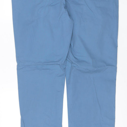 Marks and Spencer Blue Harbour Men's Blue 38x33 Regular Fit Chino Trousers