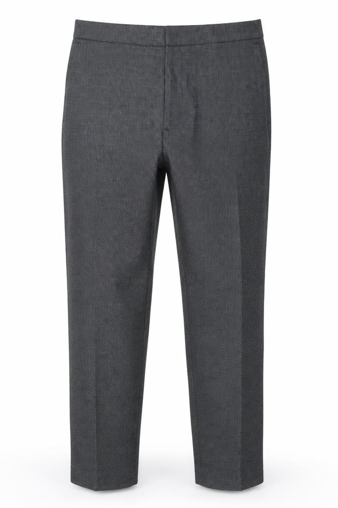 Front view of Marks & Spencer Autograph Men's Grey Slim Fit Trousers 32R