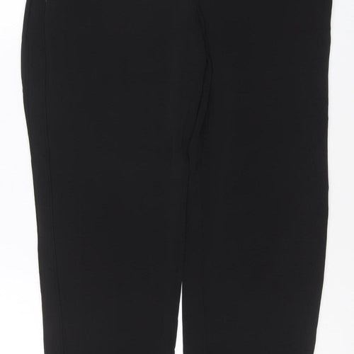 Wallis Women’s Black UK 10 Tapered Trousers with Zip Detail