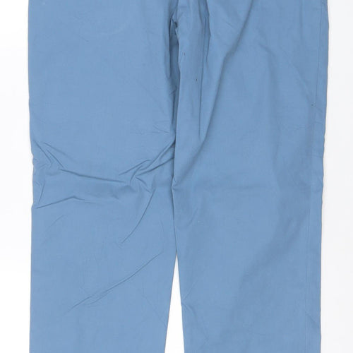 Marks and Spencer Blue Harbour Men's Blue Regular Fit Chino Trousers 32x33
