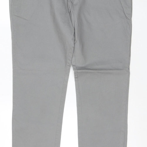 Marks and Spencer Men’s Grey Slim Fit Chino Trousers 38x33