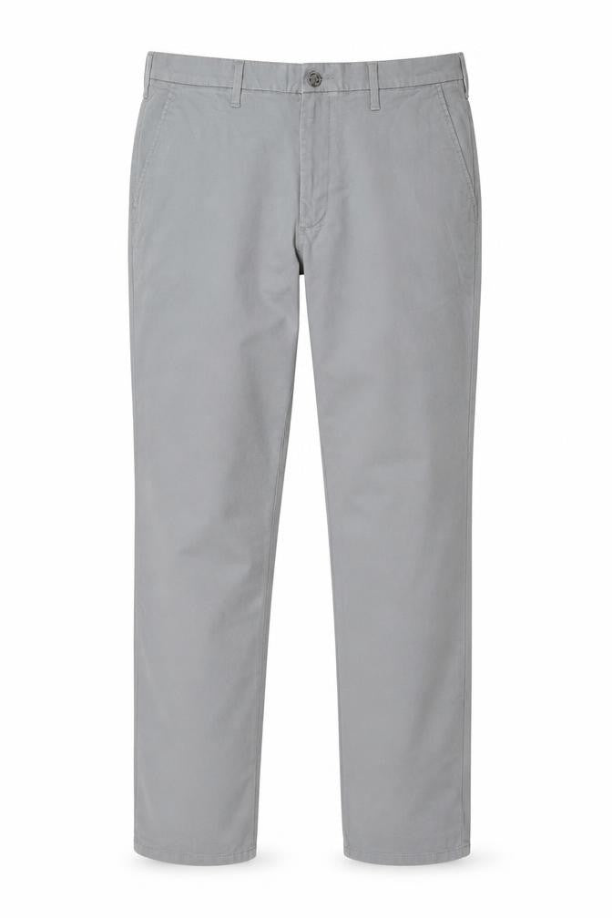 Front view of Marks & Spencer Men’s Grey Slim Fit Chino Trousers 38x33