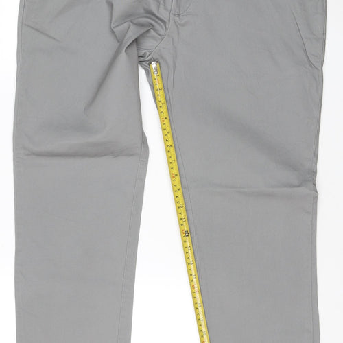 Marks and Spencer Men’s Grey Slim Fit Chino Trousers 38x33