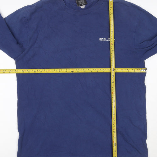 Ralph Lauren Men’s Blue Long Sleeve Logo Cotton T-Shirt M