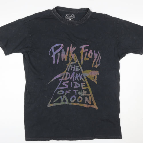 New Look Women’s Black Pink Floyd Graphic T-Shirt Size 12