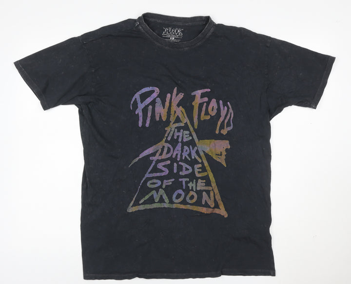 New Look Women’s Black Pink Floyd Graphic T-Shirt Size 12