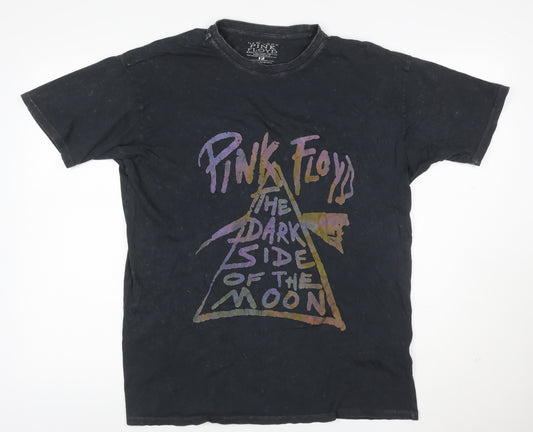 New Look Women’s Black Pink Floyd Graphic T-Shirt Size 12