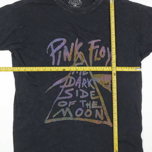New Look Women’s Black Pink Floyd Graphic T-Shirt Size 12