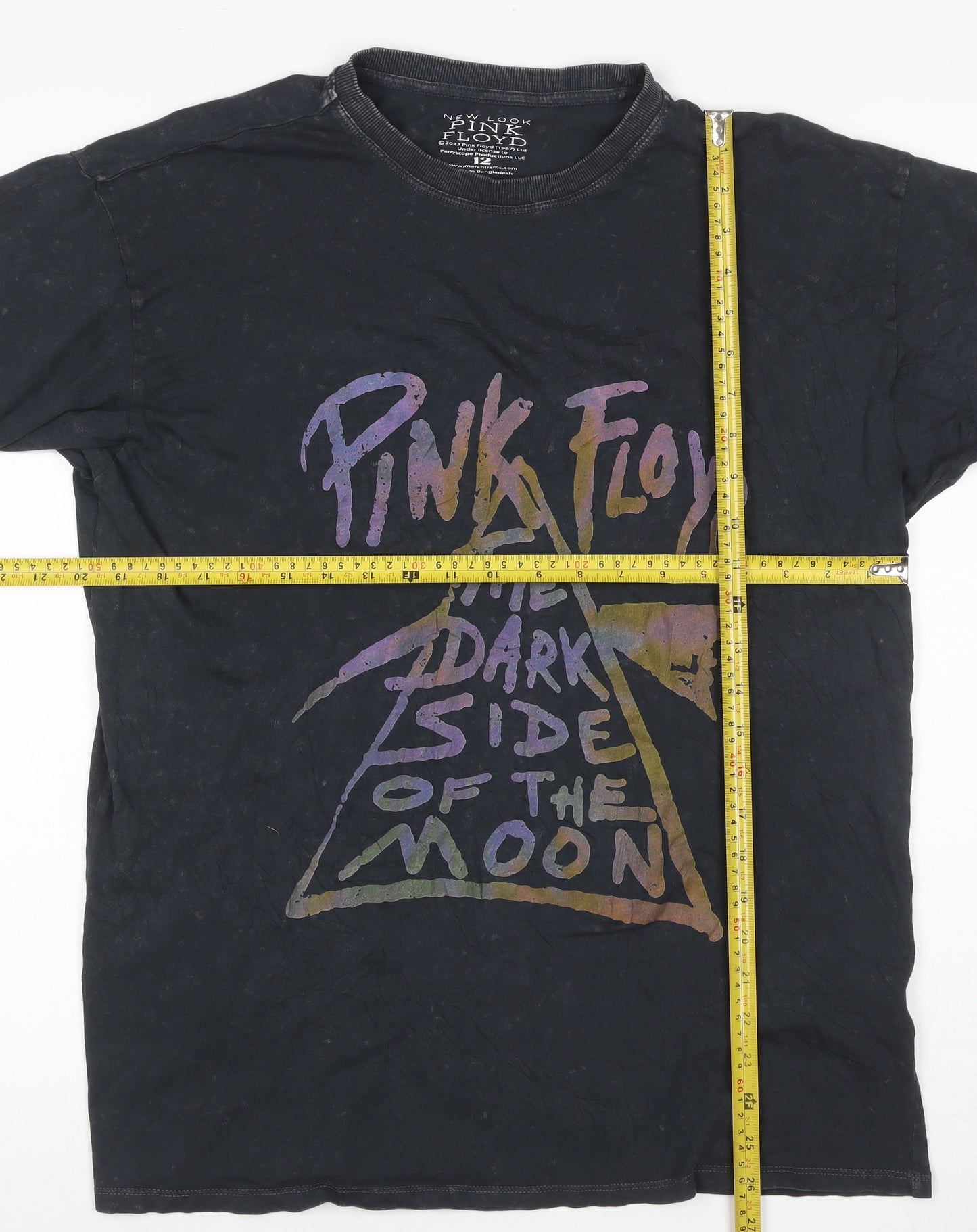 New Look Women’s Black Pink Floyd Graphic T-Shirt Size 12