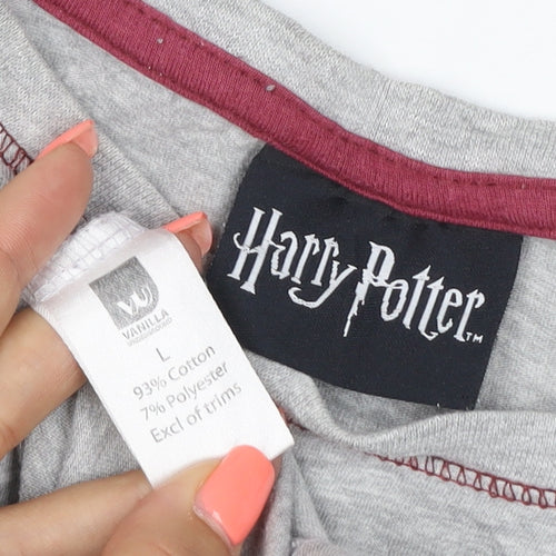 Harry Potter Gryffindor Grey Men's L Short Sleeve Cotton T-Shirt