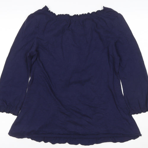 Marks and Spencer Women's Navy 100% Cotton Bohemian Tunic Top UK 12
