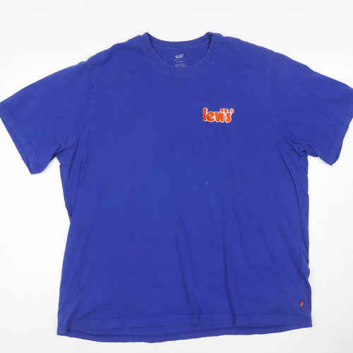 Levi's Men's Blue Cotton Crew Neck Short Sleeve T-Shirt XL
