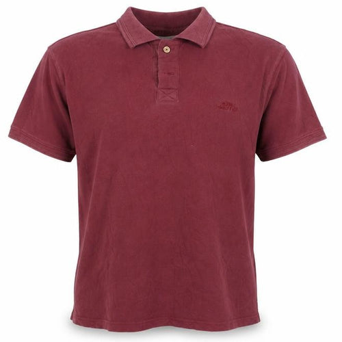 Weird Fish Mens Red Cotton Polo Shirt Size L Short Sleeve Casual
