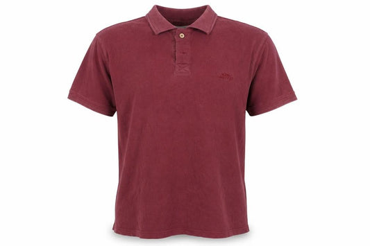 Weird Fish Mens Red Cotton Polo Shirt Size L Short Sleeve Casual