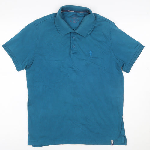 Jockey Men's Blue Cotton Polo Shirt M Regular Fit Casual Athleisure