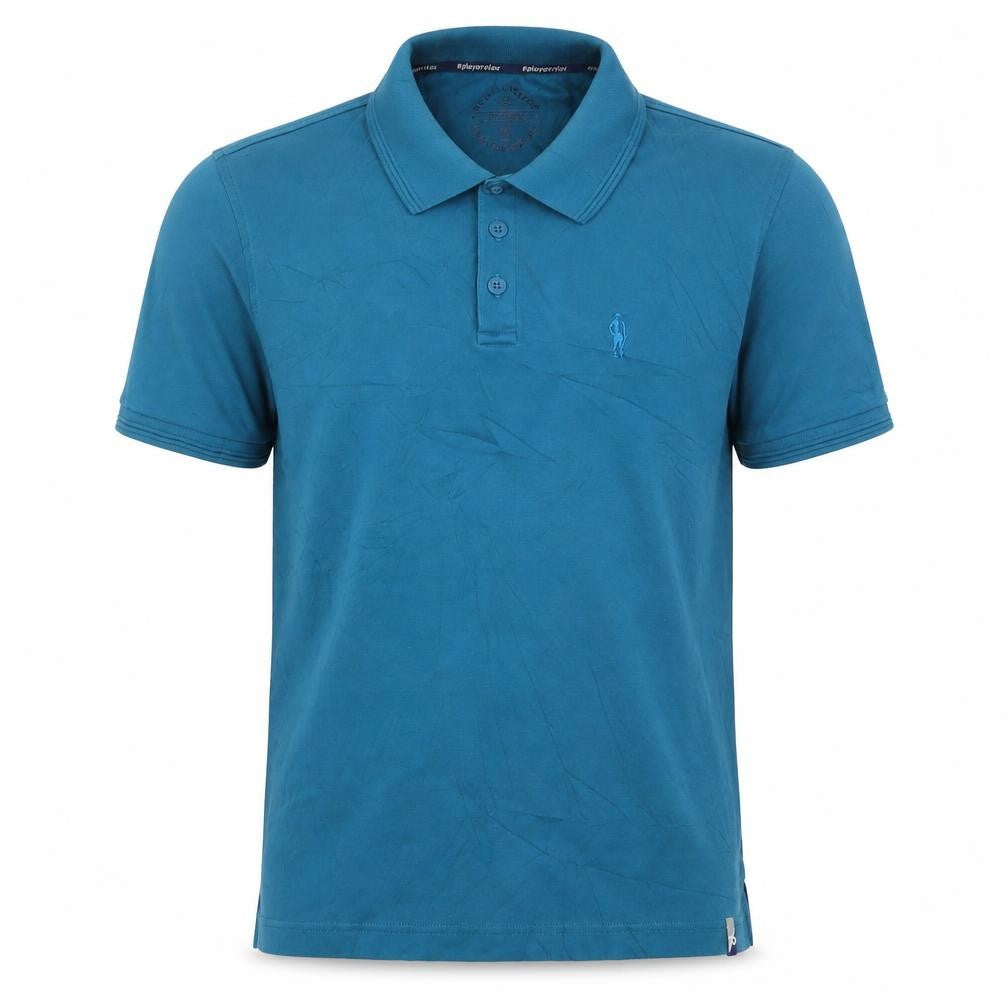 Jockey Men's Blue Cotton Polo Shirt M Regular Fit Casual Athleisure