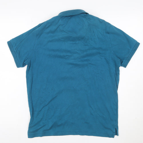 Jockey Men's Blue Cotton Polo Shirt M Regular Fit Casual Athleisure