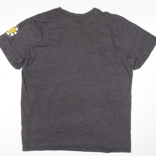 CCM Men's Grey Boston Bruins Graphic Sports T-Shirt XL