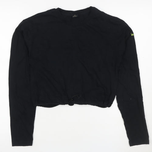 Urban Outfitters Women's Black Cotton Pullover Sweatshirt M