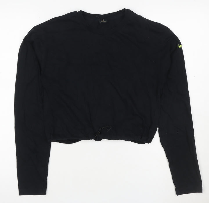 Urban Outfitters Women's Black Cotton Pullover Sweatshirt M