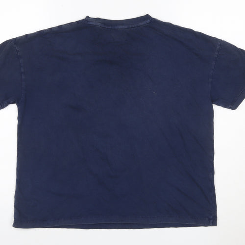 Hush Women's Blue Rebel Print Organic Cotton T-Shirt Size S