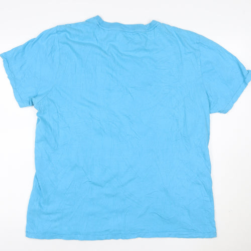 Aeropostale Women Blue XL Basic Short Sleeve Cotton T-Shirt