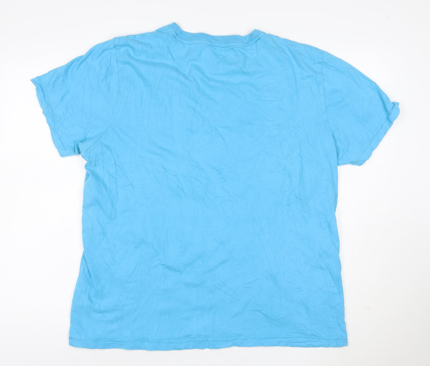 Aeropostale Women Blue XL Basic Short Sleeve Cotton T-Shirt